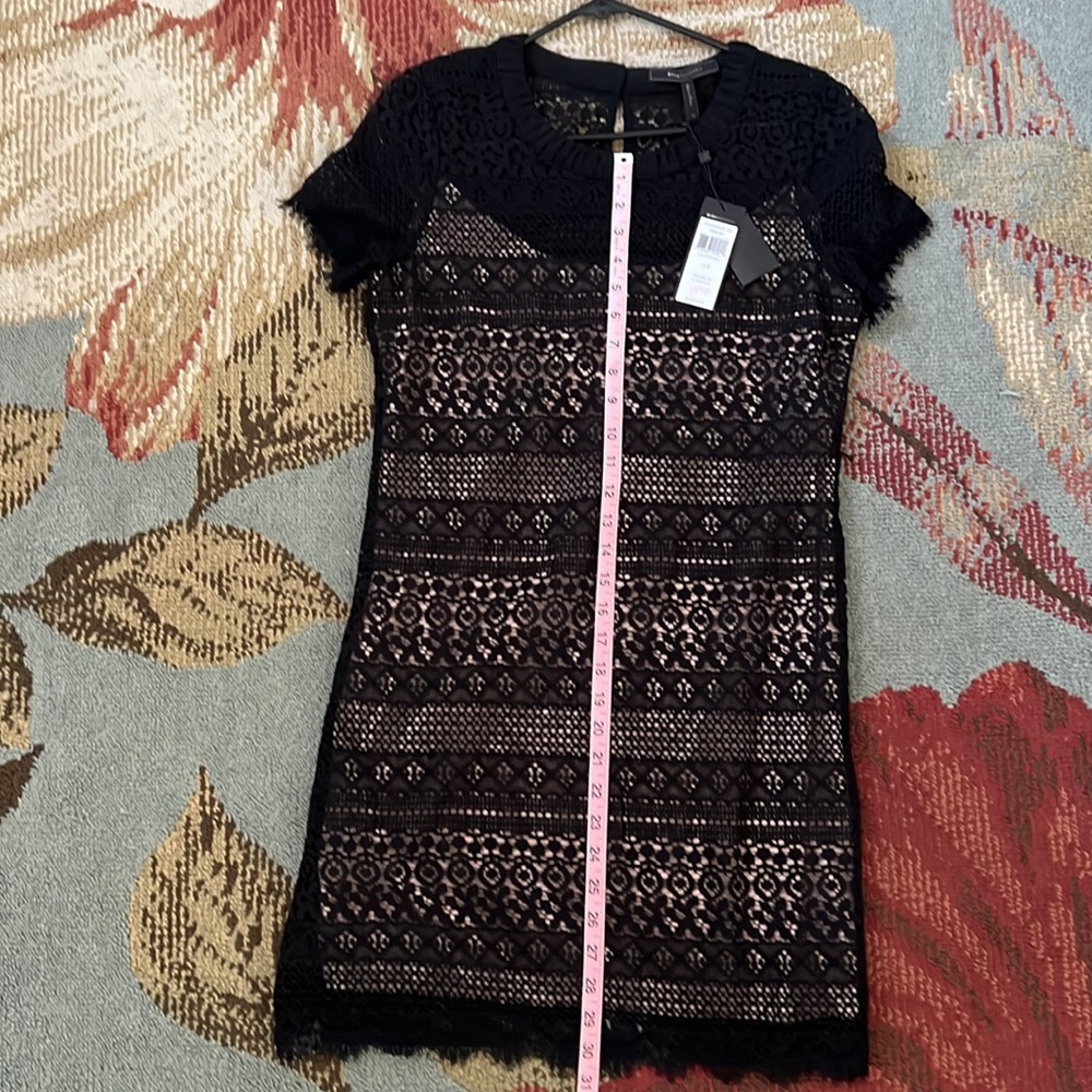 Short Black Lace Cocktail Dress - Picture 7 of 8